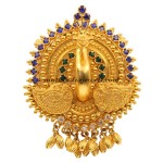 Kerala Jewellers gold peacock pendant