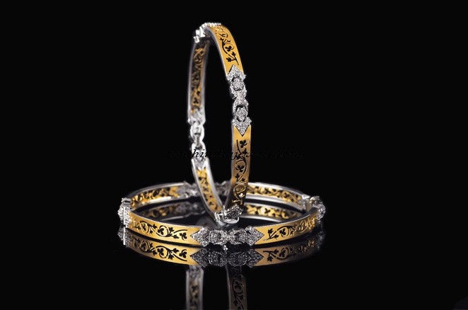 Diamond bangles from Manubhai Jewellers