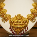 Gold temple Necklace set