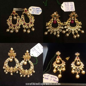22K Gold Chandbalis - South India Jewels
