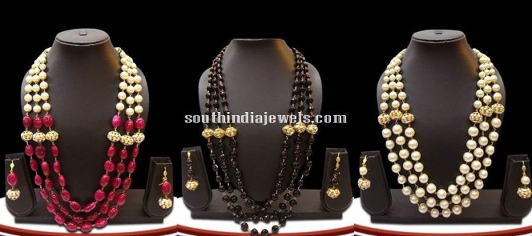Beaded Kundan imitation necklace sets