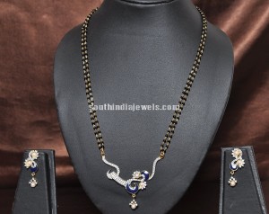 Imitation Black Beaded Necklace Design - South India Jewels