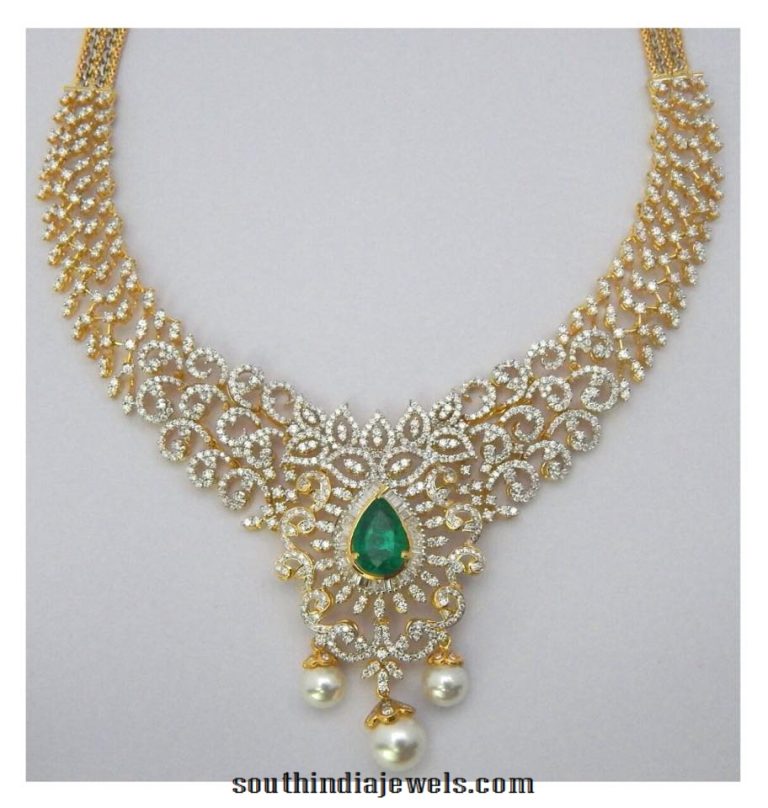 Diamond Emerald Necklace