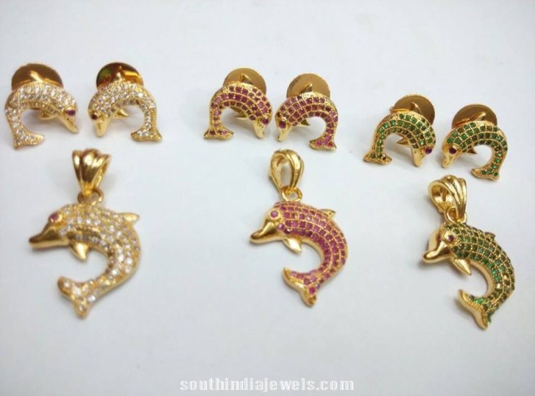 Fish pendant sets with earrings