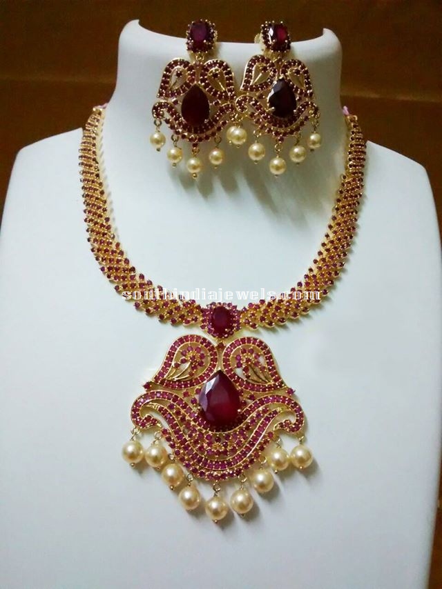 Ruby Pearl Necklace