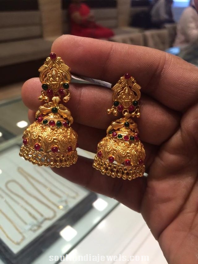 20 Grams gold antique temple jhumka