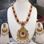 Antique Ruby and White Stone Necklace