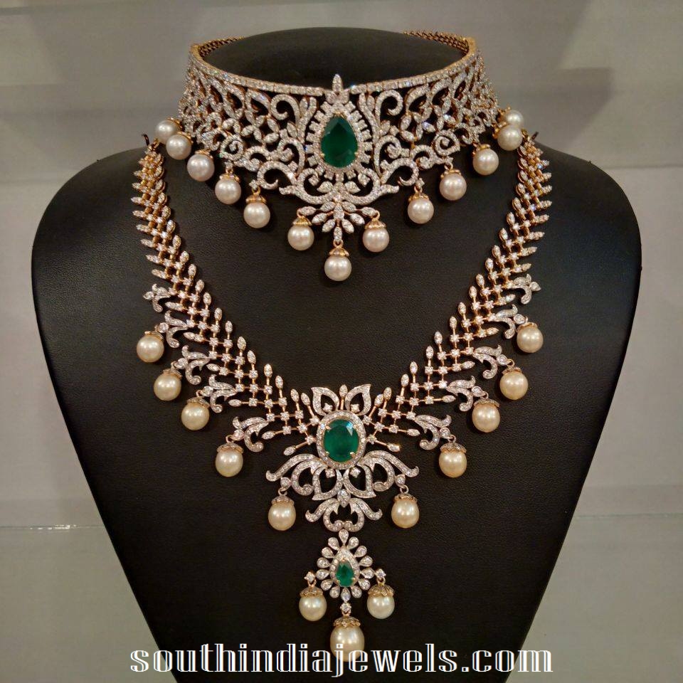 Latest Bridal Diamond Jewelleries Designs South India Jewels