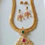 Imitation American Diamond Kasumalai Necklace Set