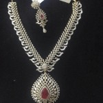 Diamond Necklace Set With Earrings