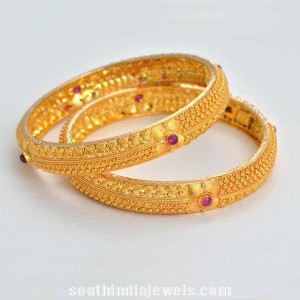 22L Gold Maharashtrian Bangles Design - South India Jewels