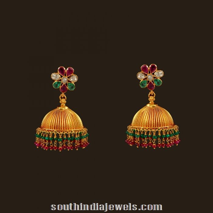 22k traditional gold jhumkas from VBJ
