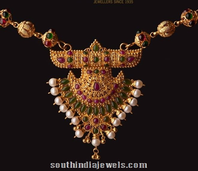antique 22k gold necklace from Abharan Jewellers