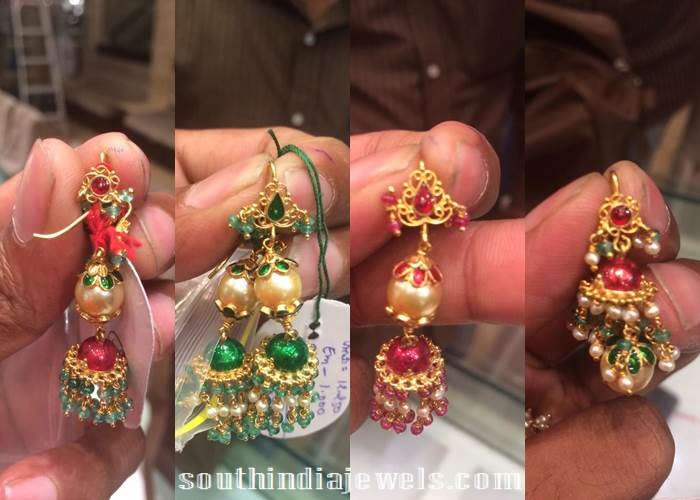 gold mini bali earrings
