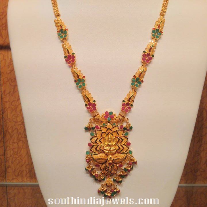 22k Gold bridal Lakshmi Haram design