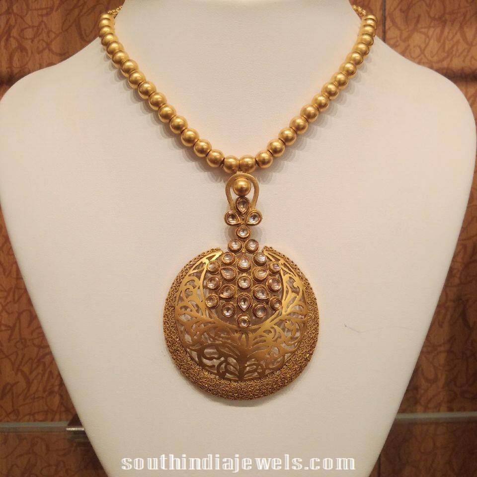 Trendy Designer gold kundan necklace from NAJ