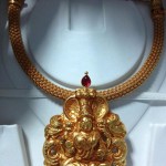 Temple Necklace with Lakshmi Pendant