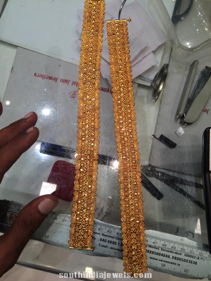 22k gold anklet latest design