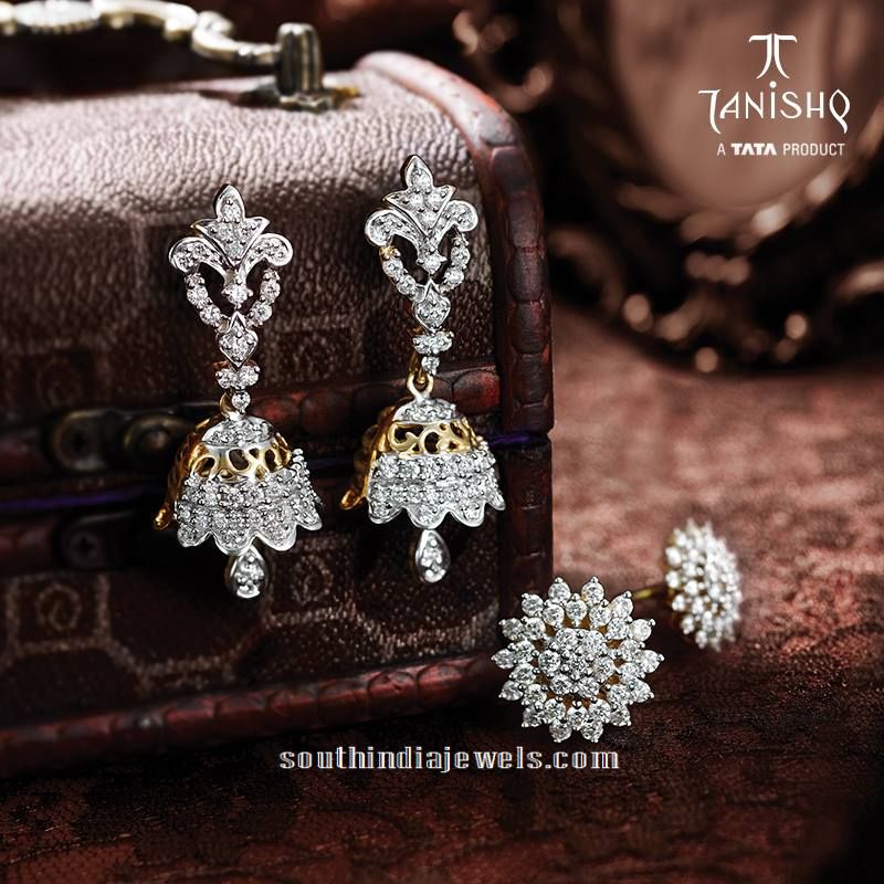 Diamond Jhumka and Earrings designs from Tanishq