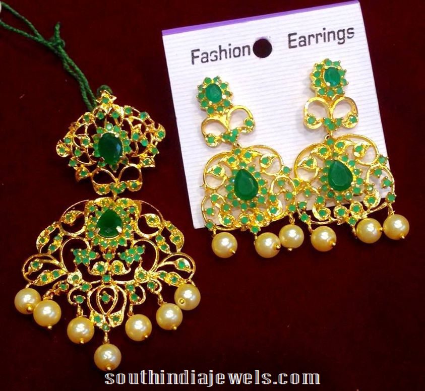 Imitation Emerald earrings