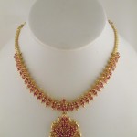 1 Gram Gold Ruby Necklace Design