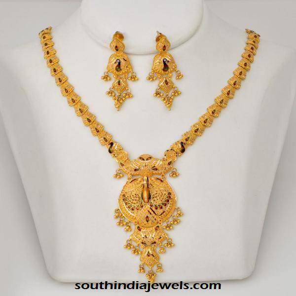 22k gold necklace latest model