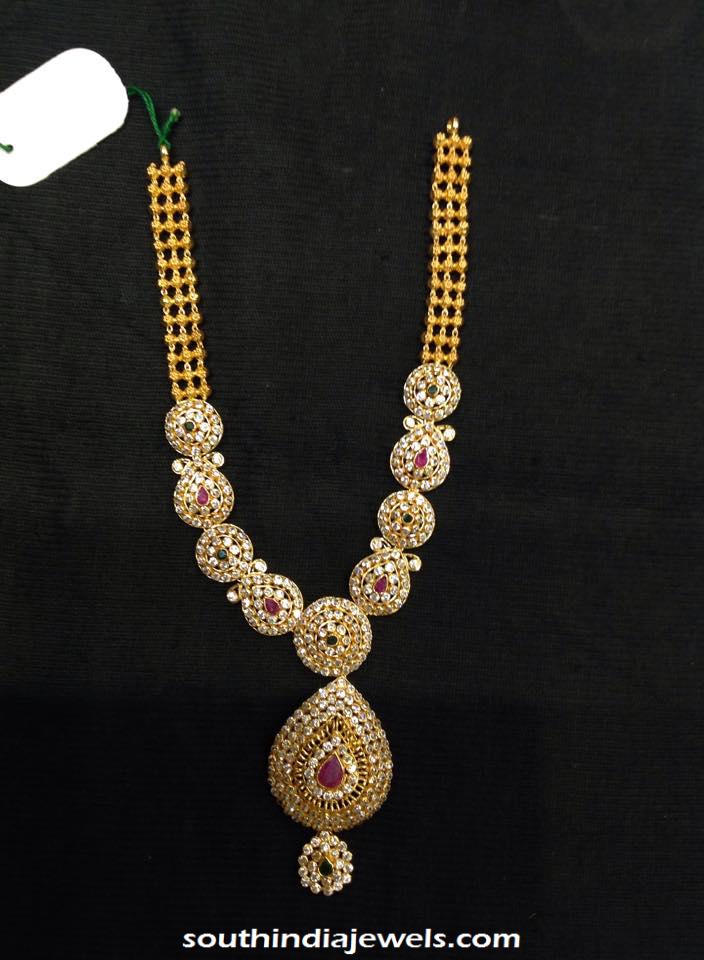 55 grams designer stone necklace with rubies