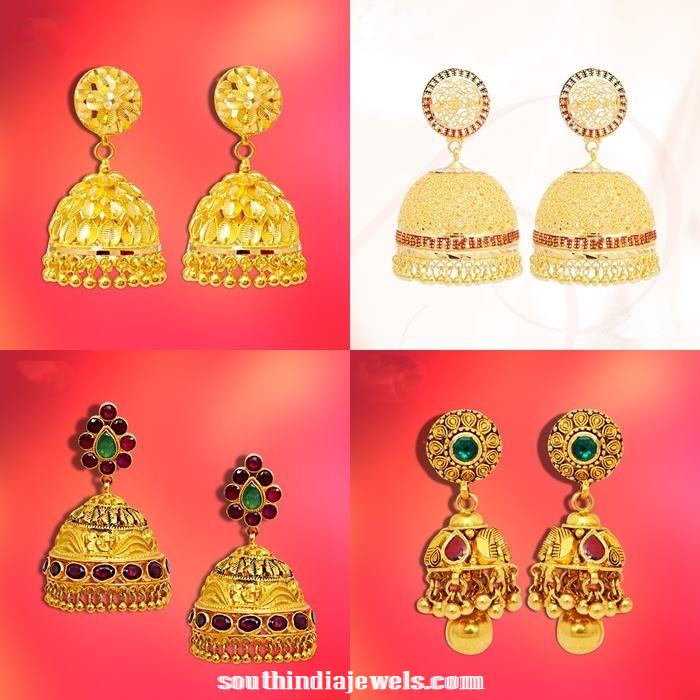 Gold Jhumka Collections from GRT Jewellers
