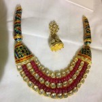 Three Layer Kundan Meenakari Necklace