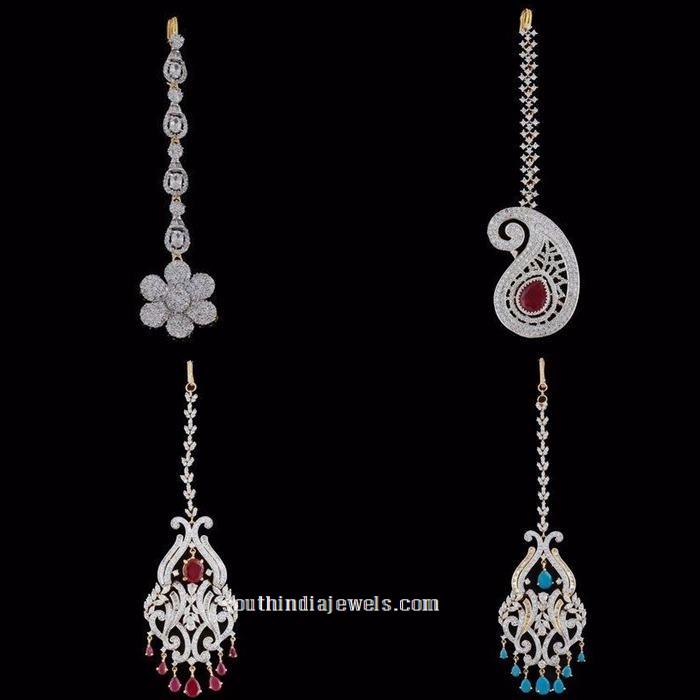 1 Gram Gold Maang Tikka Designs - South India Jewels