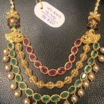 22K Gold Ruby Emerald Necklace from PSJ