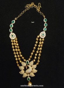 Multilayer Gold Ball Necklace - South India Jewels