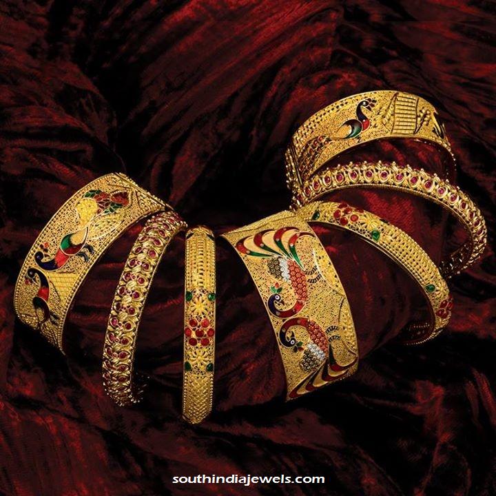 Gold Bangle Designs from GRT Jewellers