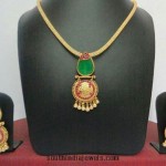 One Gram Gold Ruby Short Necklace