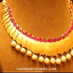 Designer Gold Ruby Necklace from Manubhai Jewellers