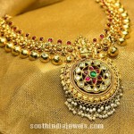 Gold Antique Necklace Design from Manubhai Jewellers