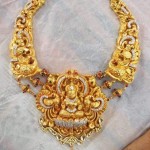 Gold Temple Jewellery Lakshmi Necklace