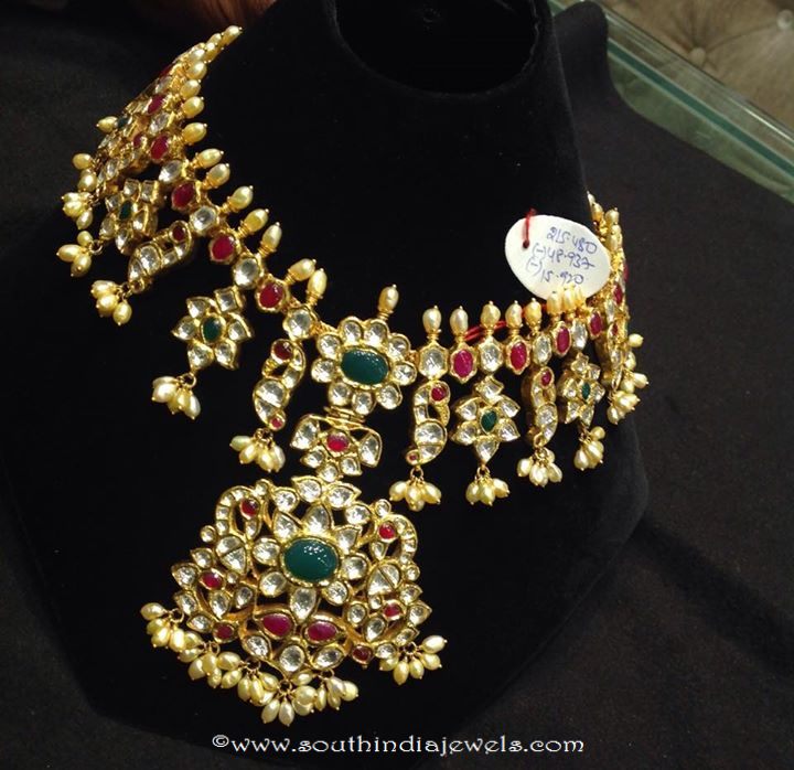 150 Grams Gold Long Necklace Design