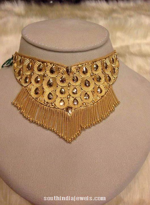22 Carat Gold Choker Necklace Design