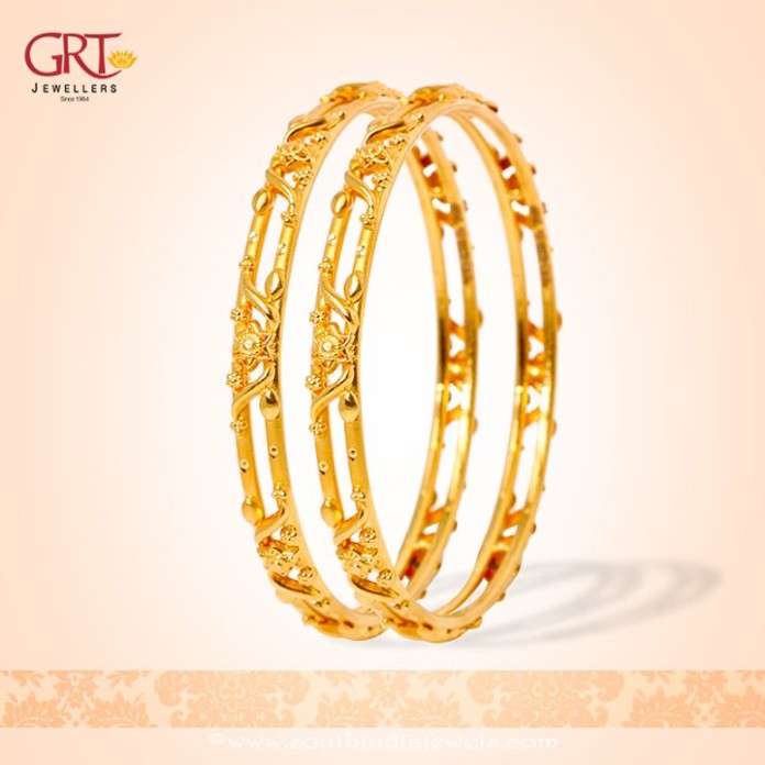22K Gold Bangle Design From GRT Jewellers - South India Jewels