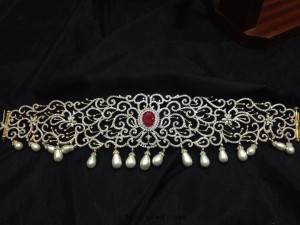 Bridal Diamond Ottiyanam - South India Jewels
