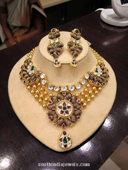 Gold Multillayer Kundan Necklace