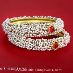 Gold Pearl Bangle Design