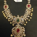 Gold Stone Necklace With Pearls