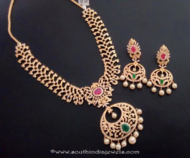 One Gram Gold Necklace Set with price