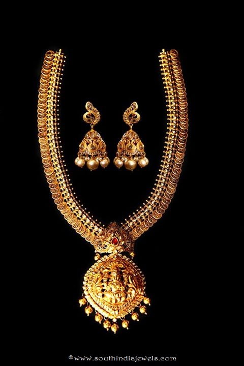 22k gold temple kasumalai necklace from MOR Jewellers