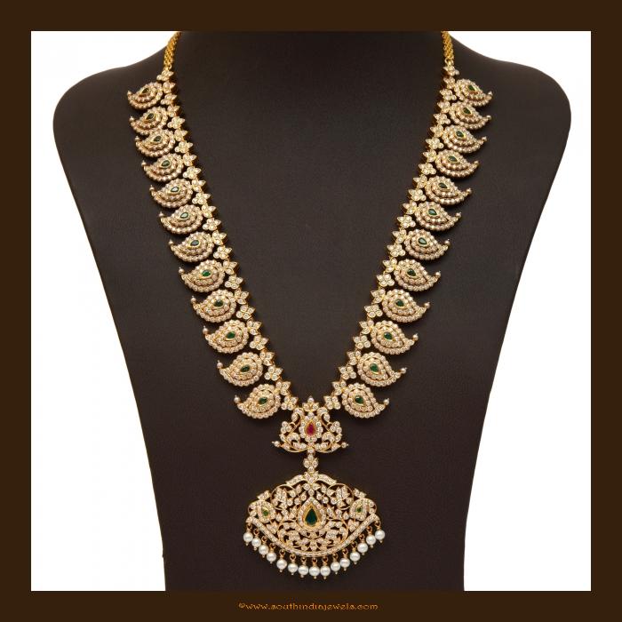Diamond mango mala necklace from Vummudi Bangaru Jewellers