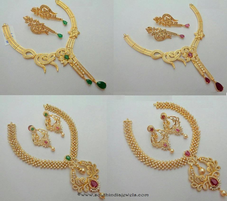 Fancy American Diamond Necklace sets from SIIMA Jewels
