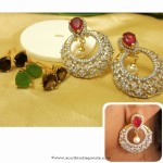 Fancy Imitation Earrings with Interchangeable Stones