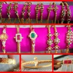 22K Gold Ruby Emerald Bangle Designs